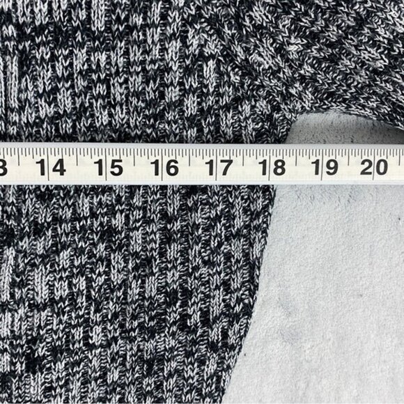 UK2LA Waterfall Front Cardigan Heather Grey Ribbed Knit Sz Small - Picture 7 of 12